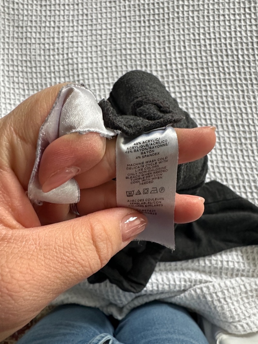 Lou & Grey Lounge Set Medium Charcoal Soft Knit Top Joggers Cozy Matching Set - Picture 9 of 10